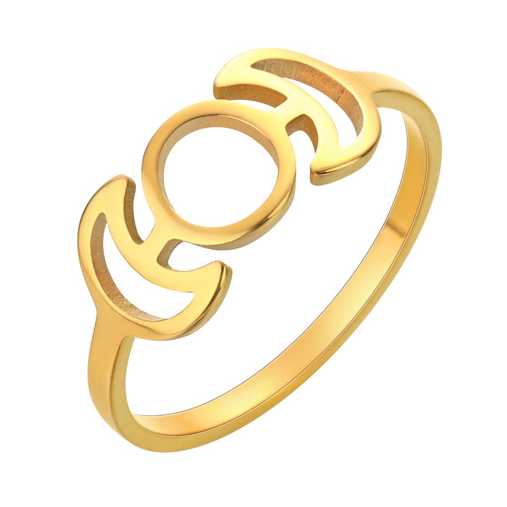 Kinitial Stainless Steel Scissors Egypt Eye of Ra Ghost Bee Gun Finger Knuckle Ring Women Wedding Party Jewelry Birthday Gift