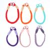 Dopamine Four-Strand Braided Short Phone Lanyard, Color-Blocked Cable-Knit Wrist Strap With Spacer, Phone Strap
