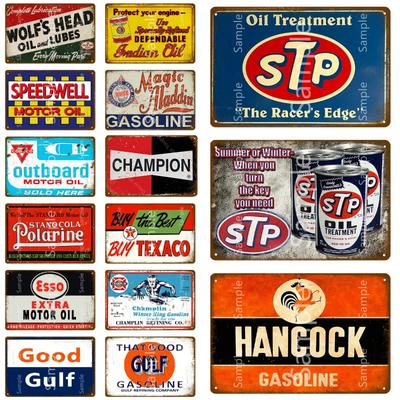 Vintage Goede Gulf Benzine Metalen Poster Blikbord Retro Speedwell Buitenboordmotorolie Metalen Bord Winkel Garage Wanddecoratie YL060