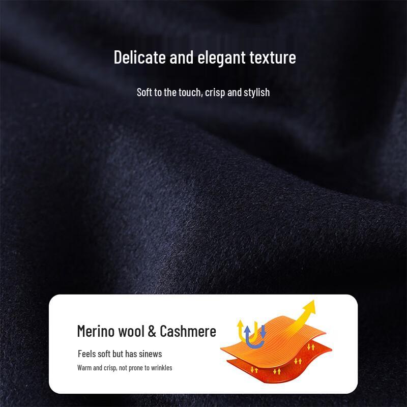 Antonio Men's Premium Cashmere Wool Blend Stand-Collar Zipper Jacket