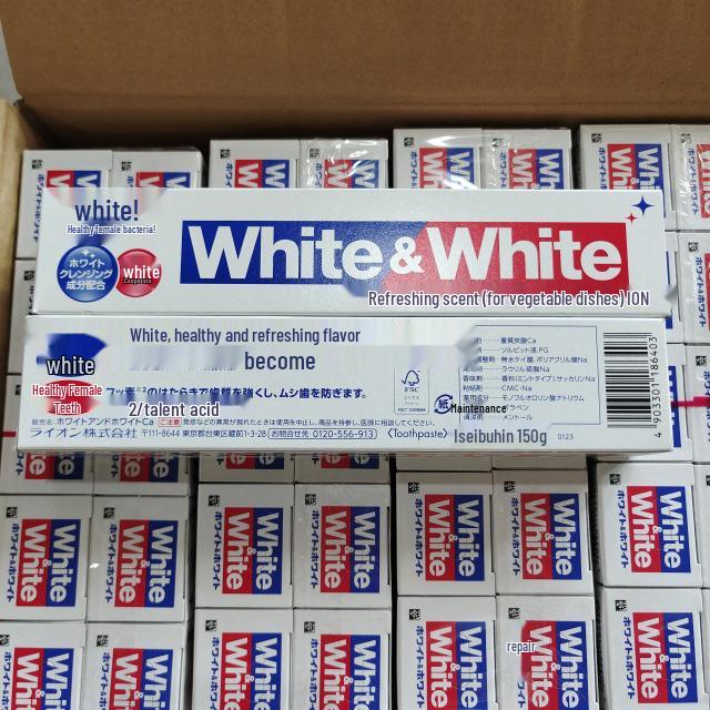 Импортная зубная паста Lion White Mint - Удаляет пятна и зубной камень, Свежая мята, Для взрослых, Большое количество в наличии