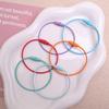 Colorful Painted Steel Wire Keychain Pendant - Candy Color Spray Keyring, Stainless Steel Rope DIY Jewelry Accessories