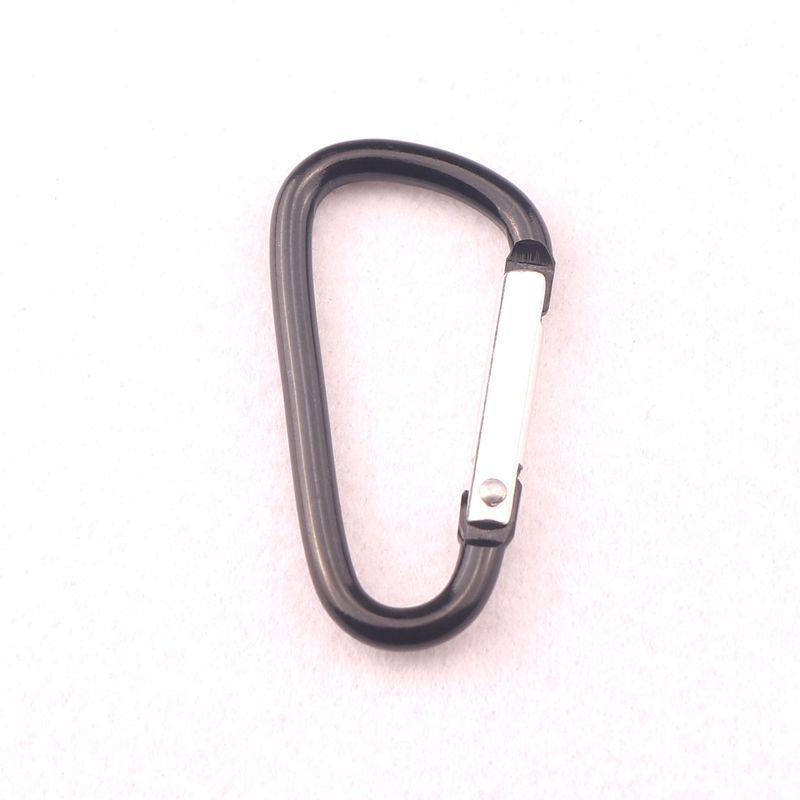 

D-образный карабин из алюминиевого сплава: Дезинфицирующее средство для рук, бутылка для воды, одежда и брелок-аксессуар чёрный