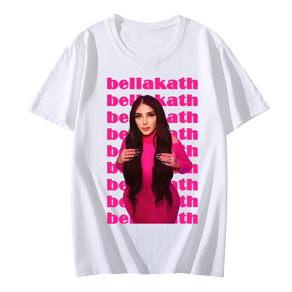 Bellakath Porträt T-Shirt Mode Grafikdruck 100% Baumwolle Rundhals T-Shirt Kurze Ärmel Lässig Damen/Herren T-Shirt