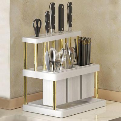 Kitchen Knife Holder Multi-Function Cutter and Cutlery Drainer Rack Kitchen Cutlery Holder Spoon Fork Chopstick Storage Rack