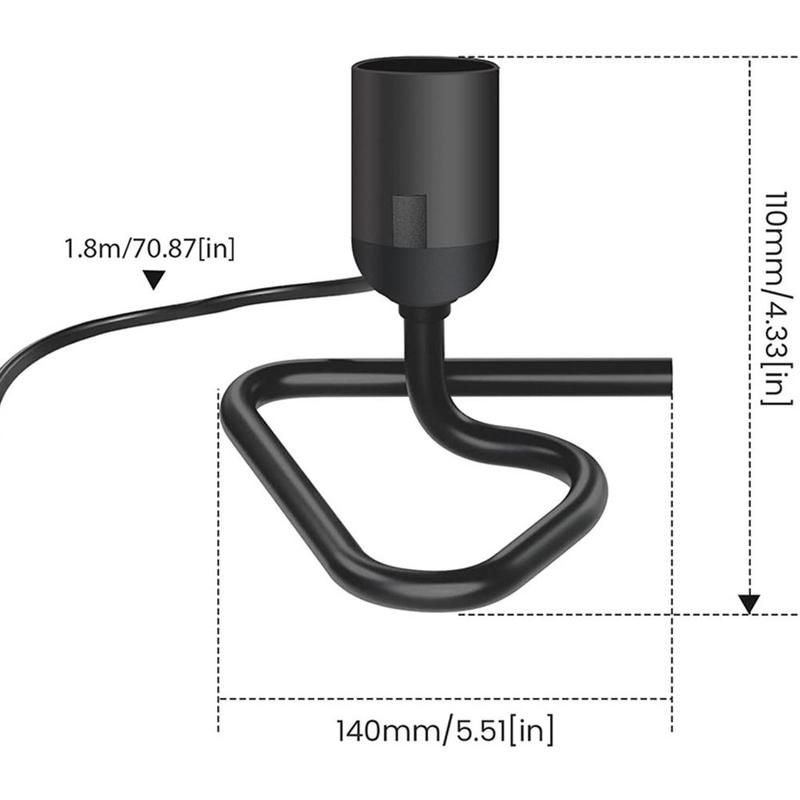 EU/US Plug E27 E26 Lamp Base Holder With Switch Vintage Table Lamp Bedside Lamp Night Light For Bedroom Living Room Decor