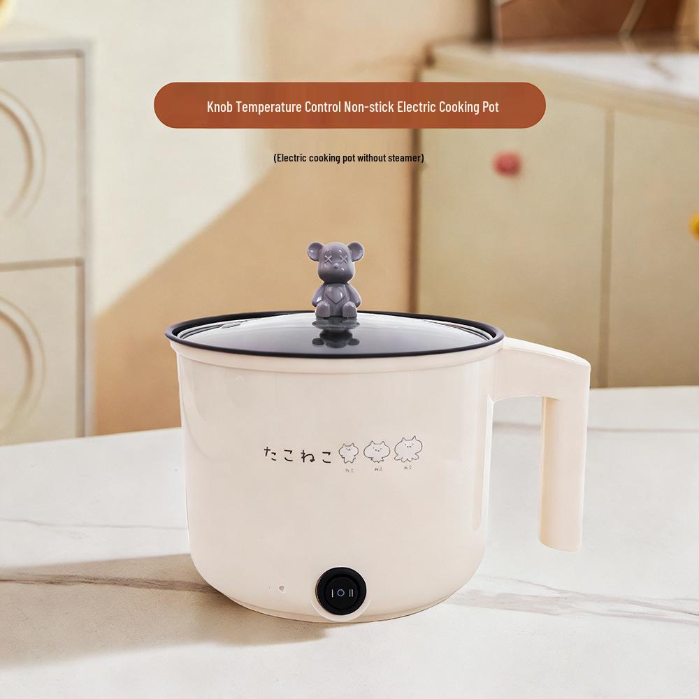 Compact Multi-Functional Electric Pot for 1-2 People - Non-stick, Steaming, Cooking & Rice Cooker for Dorms Mini Electric Pot