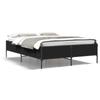 Bed Frame Black 120x200 cm Wood Based Panel and Metal