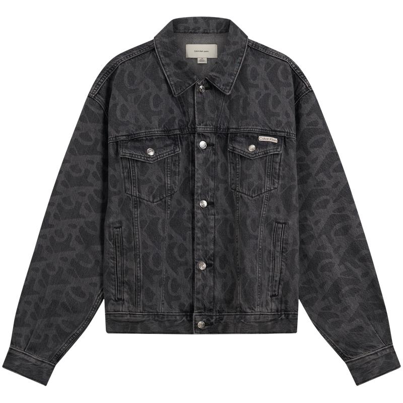 

Calvin Klein American Vintage Full Print Cotton Denim Jacket Men Jacket 4RD784G L