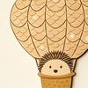 5 Pcs Hot Air Balloon Wall Decor with Cloud And Star Boho Wooden Nursery Wall Art Cartoon Hedgehog Hanging Sign for Kid's Room Playroom