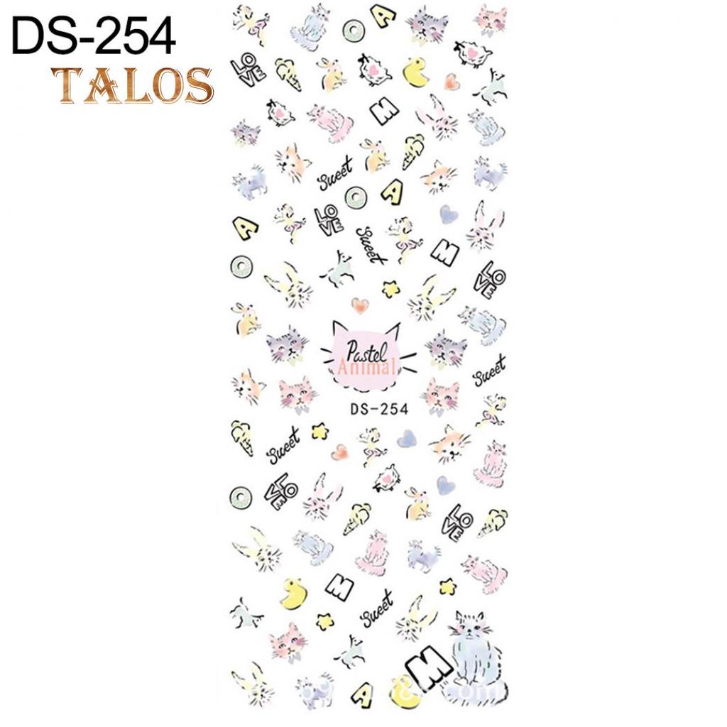 DIY Nail Manicure Stickek Printing Flowers Feathers Butterflies Letters Pattern Nail Art Tools