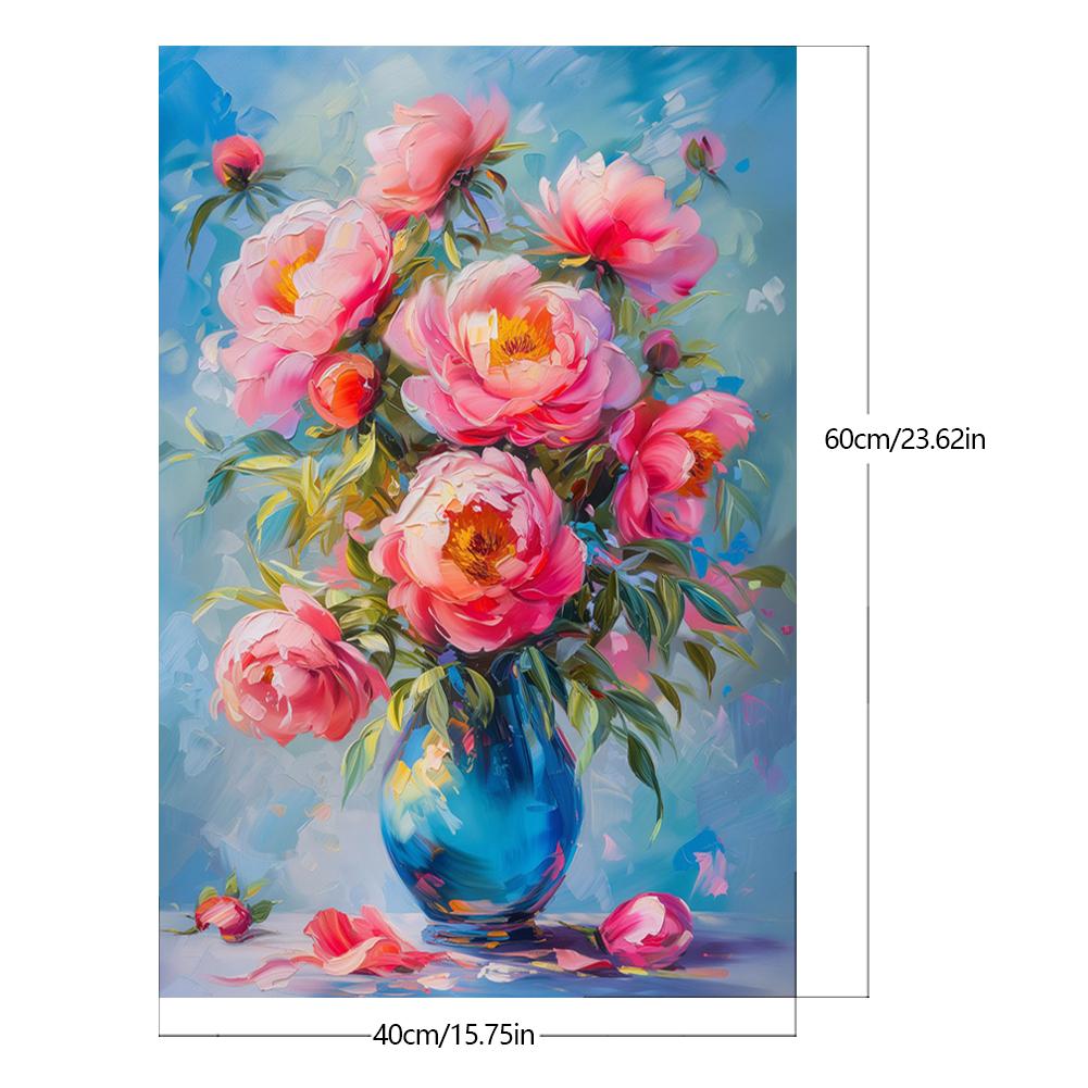 1pc DIY Paint by Number Kit Flower Frameless Canvas Wall Art Gift Idea Decor