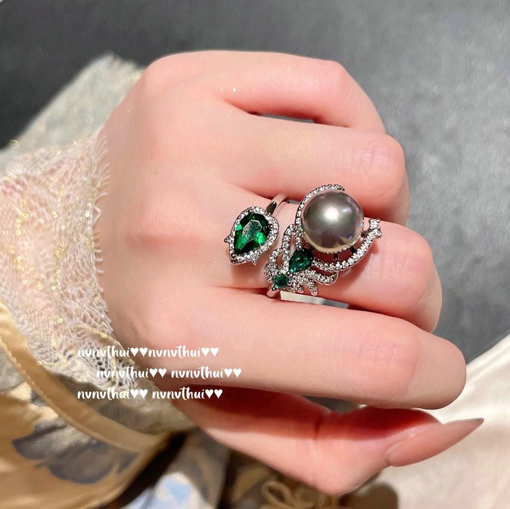 Music Note Dewdrop Gourd Pearl Gem Necklace, Tahiti, Deep Sea Beads, Gourd Zircon Earrings, Combination