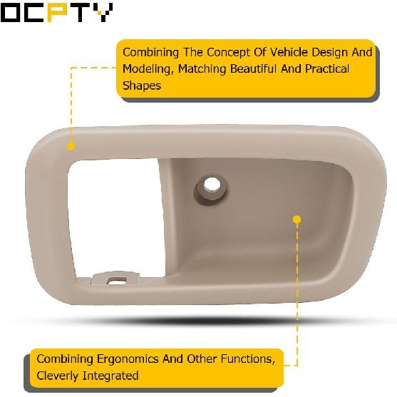 OCPTY Door Handles Interior Rear Driver Left Passenger Right Side Replacement fit 2000-2006 for Toyota Tundra Inside Inter Door Handles Texture Beige