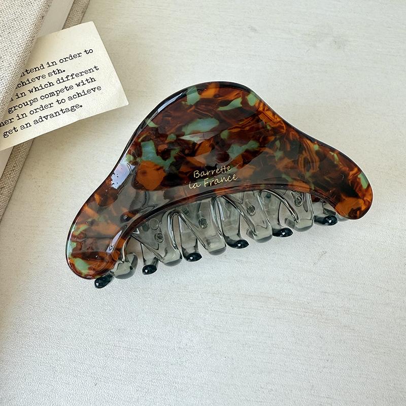 Sweet Color Block Acetate Hair Clip Women's Temperament Hairpins Simple Shark Clip Hair Accessories