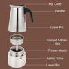 Stainless Steel Coffee Pot Mocha Espresso Latte Percolator Stove Portable Coffee Maker Drink Tool Latte Stovetop Coffee Maker