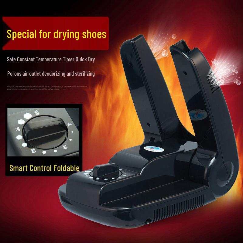 Smart Folding Shoe Dryer with UV Ozone Disinfection and Timer Function