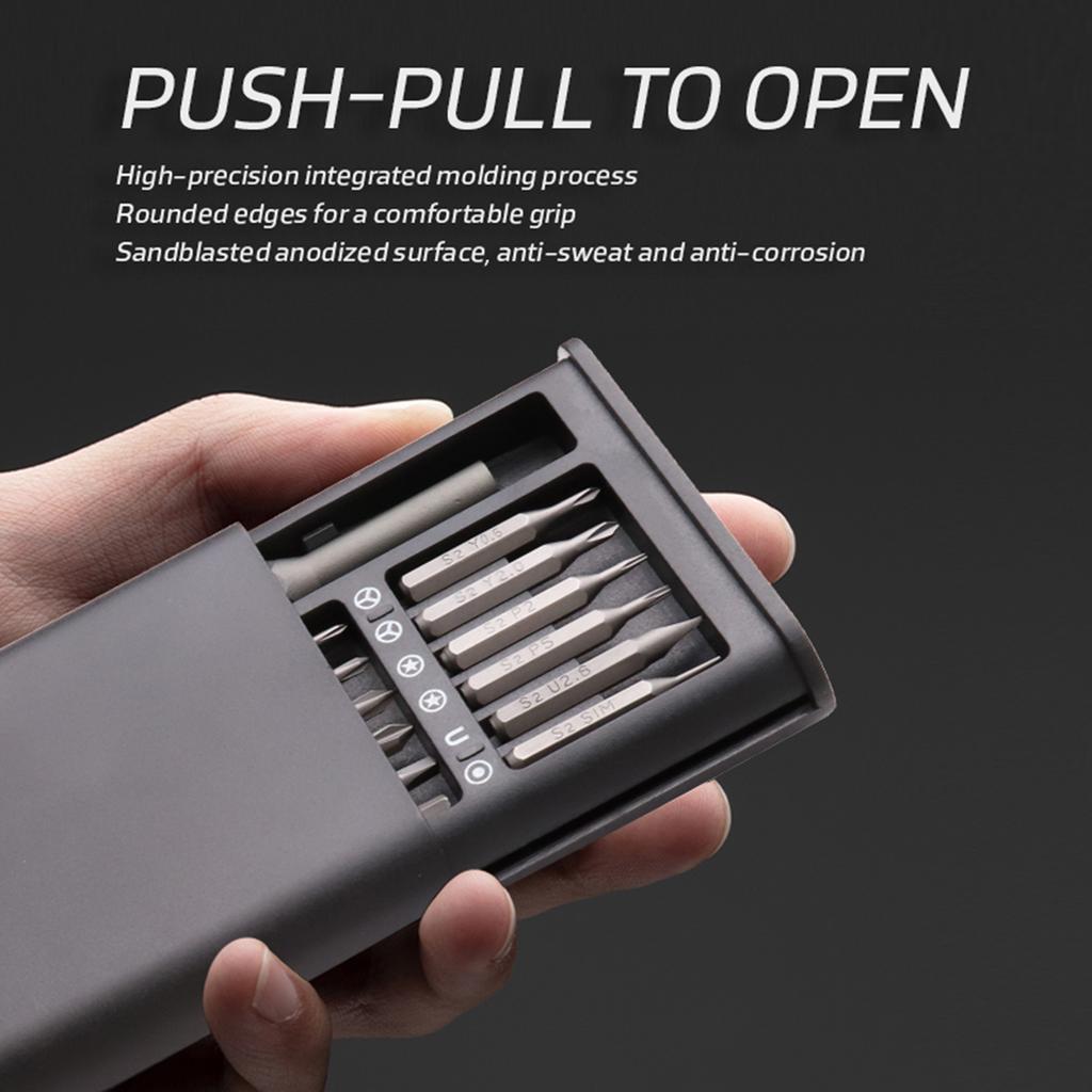 Multifunksjons 24 stk magnetisk skrutrekkersett med avtakbare håndtakverktøy for mobil 3D-skriver