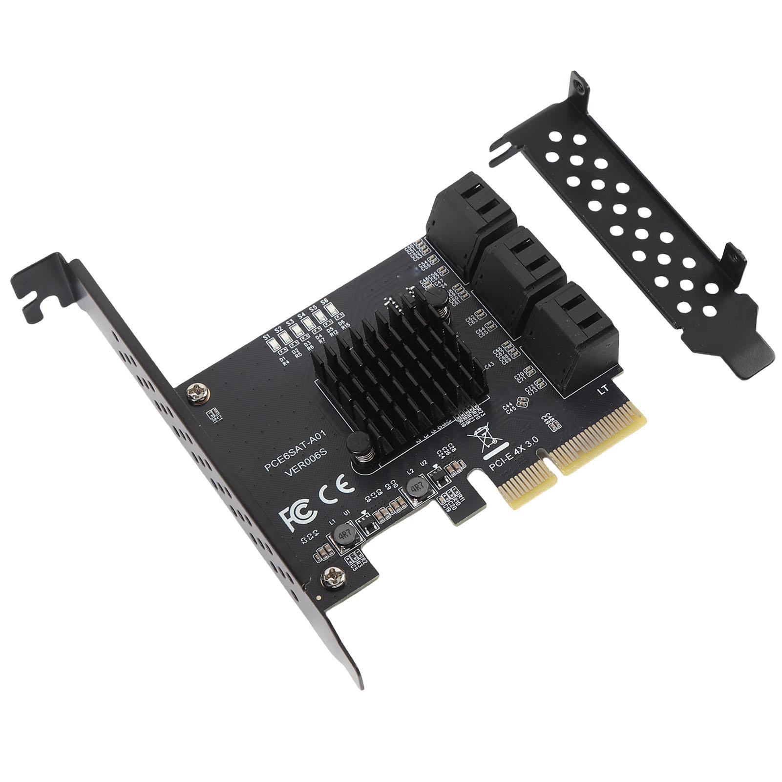 

PCIE на 6-портов Serial ATA3.0 Жорсткий диск 6G Карта розширення для чипсету ASM1166 Інтерфейс PCI E3.0 GEN3 4X