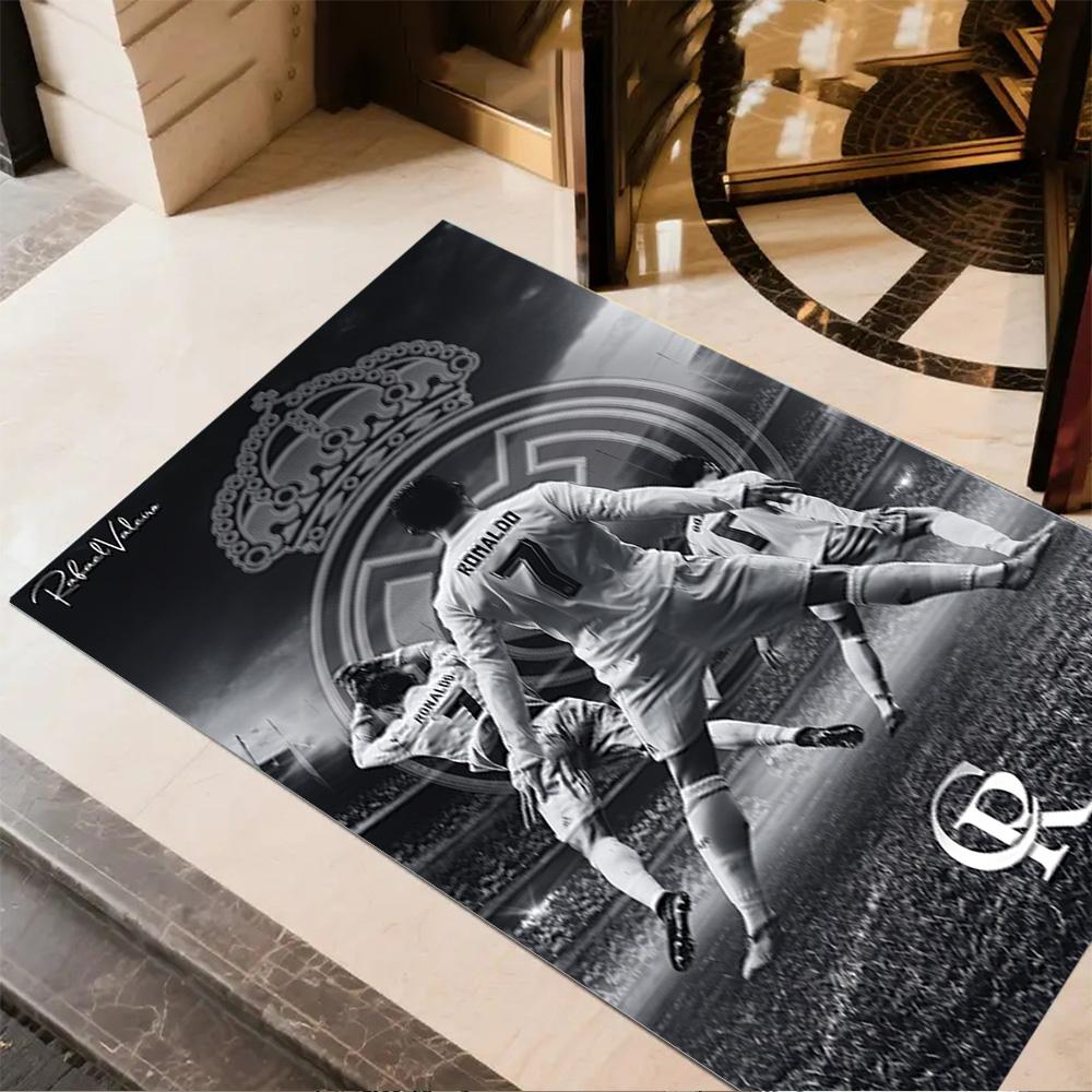 Football Legend Ronaldo Floor Mat Perfect for Outdoor Living Rooms Study Room Hallway Anti-slip Rug Decorate Offices Gift for Festivals