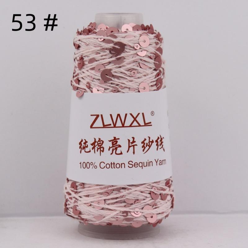 1000g /3200M 100% Cotton Yarn 6mm+3mm Special Sequin Yarn DIY Knitted Garment Accessories Rag Doll Knitting Yarn