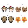 Girls' Drop Dangle Turkey Earrings Thanksgiving Earrings Cartoon Earrings