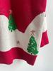 Christmas main picture cute snowman pattern round neck long sleeved knitted pullover sweater New Year sweater 3549 EMA