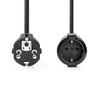 Power Cable - NEDIS - CEGB10200BK50 - 5.00 M - Black - Nickel-plated