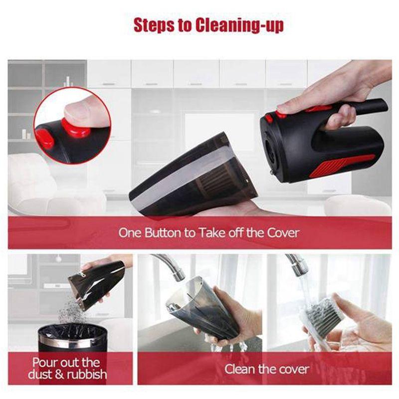 ABIY Handheld Vacuum, Hand Vacuum Cordless With High Power, Mini Vacuum Cleaner Handheld Powered By Li- Battery Rechargeable