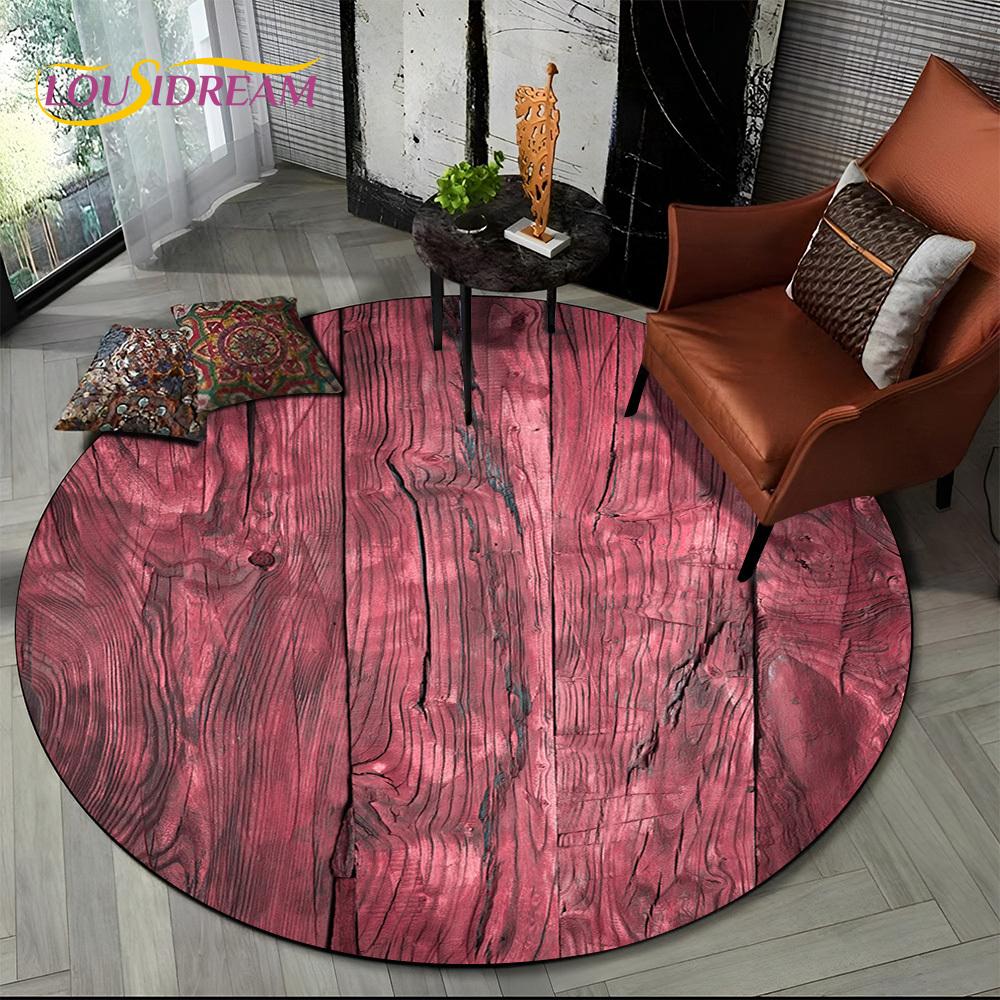 Latest 3D Color Wood Grain Lines Round Area Rug,Carpet Rug for Living Room Bedroom Sofa Child Playroom Decor,pet Non-slip Gift