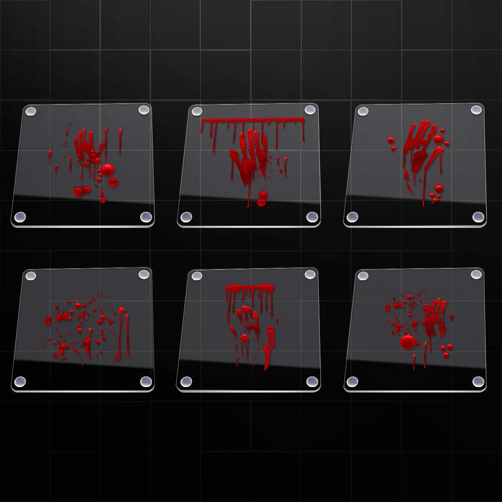

Blood Splatter Halloween Brain Coaster Set