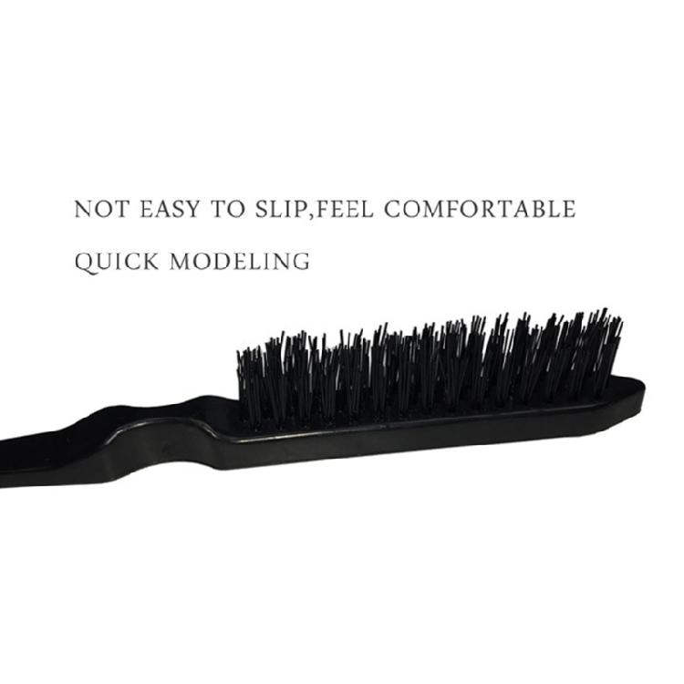 3Pcs Slick Back Hair Brush Set with 1 Pcs Bristle Hair Brush 1 Pcs Edge Brush