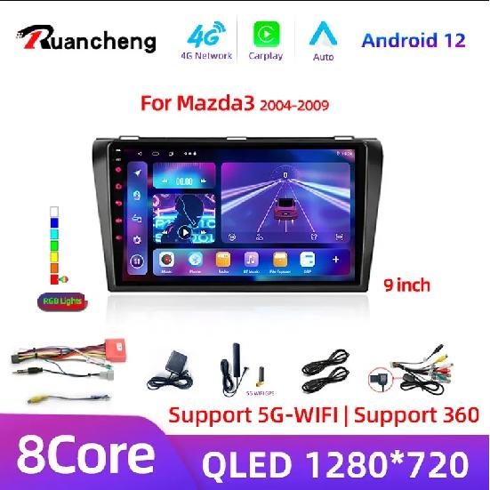 Core Android 13 Carplay for Mazda 3 2004 2005 2006 2007 2008 2009 Car Radio with BOSE Multimedia Player 2 Din Stereo GPS DVD
