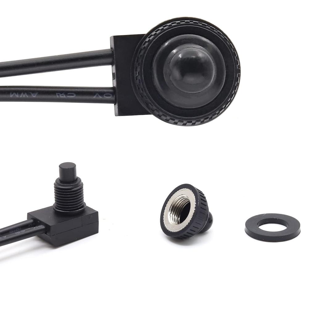 Biqing Motorcycle Steering Wheel Switch Control Push Button Switch, 7/8" 22mm Handlebar Mount Switch