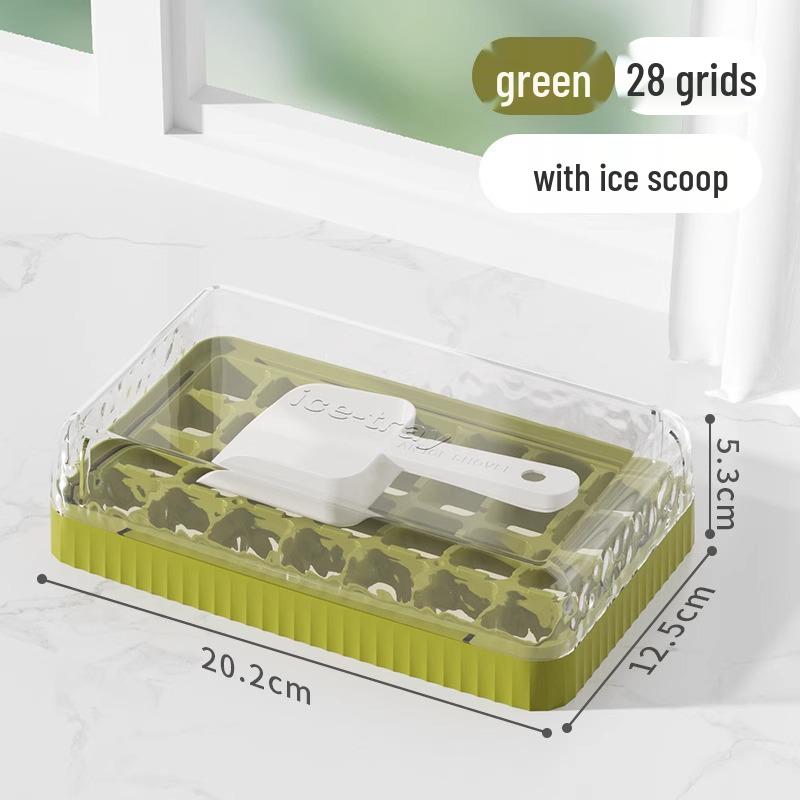Mini Ice Cube Tray with Lid - Small Press Mold for Household Refrigerator Ice Storage