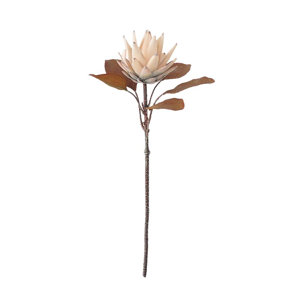 Ретро Белая Королевская Протея Искусственный Цветок Флокирование Фото Реквизит Симуляция Цветка Карамельный Искусственный Цветок Домашний Декор