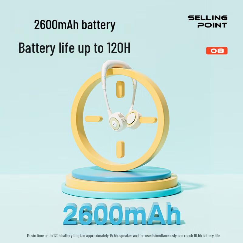 Newsmy PBS002 Neck Fan & Bluetooth Speaker