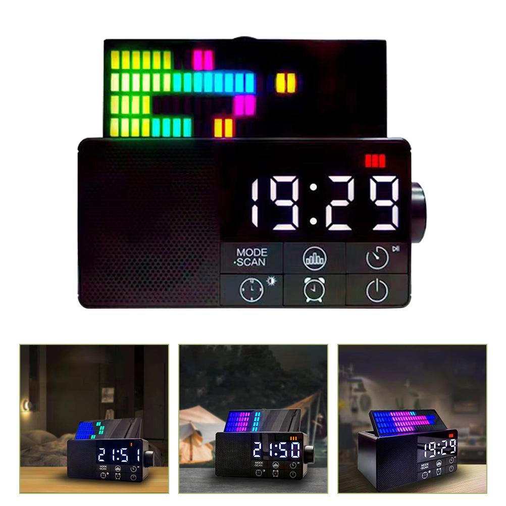 Radio Wireless Clock Digital Vintage Alarm Clocks for Bedrooms Decor Aesthetic Plastic Speaker