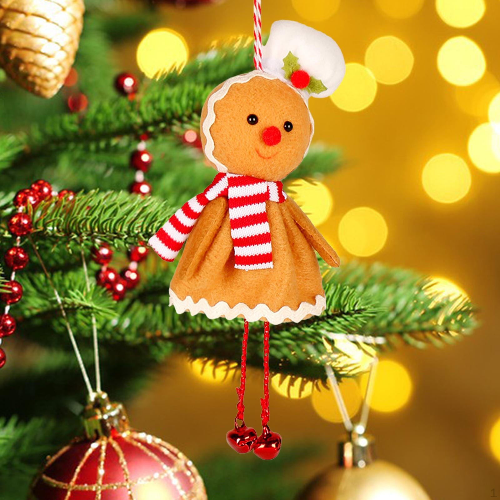 

Gingerbread Man Ornament for Christmas Tree Decoration, Pendant Hanging Charm with Chef Hat