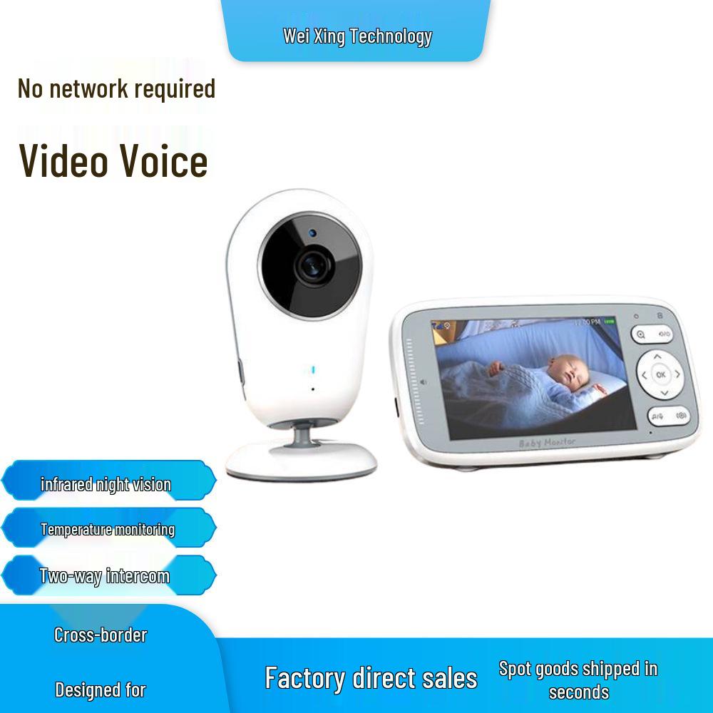 

4 IPS Baby Monitor with HD Camera, 3X Zoom, Night Vision, and Audio Monitoring VB615
