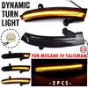 2pcs Side Mirror LED Turn Signal Arrow Light For Renault Megane MK4 Talisman 2016-2021 Clio V MK5 2019-2022 Dynamic Blinker