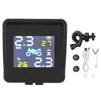 Sistema di Monitoraggio della Pressione degli Pneumatici per Motocicletta TPMS Solare Display LCD Bluetooth Sensore di Allarme Pneumatici per