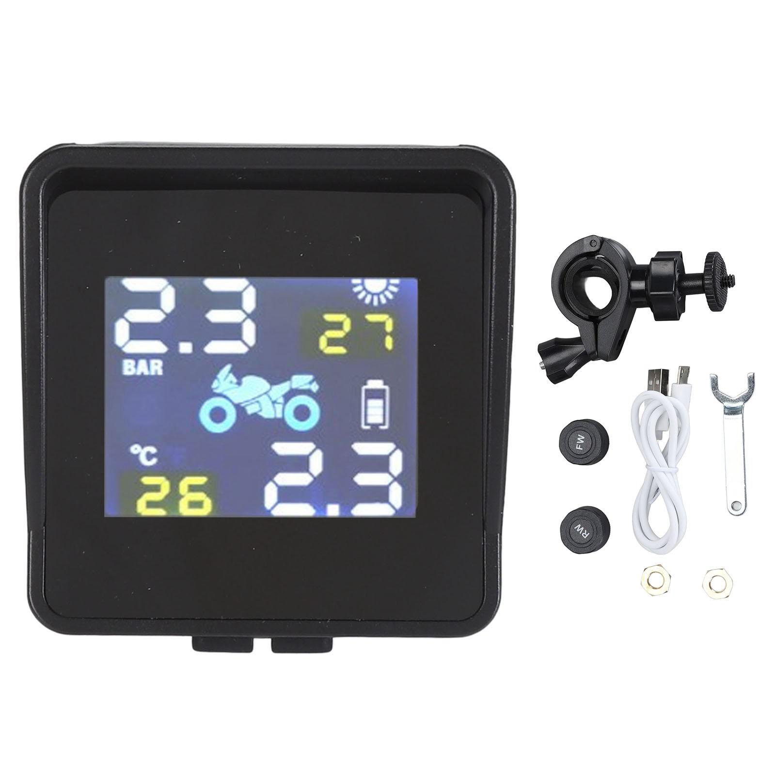 

Система контроля давления в шинах мотоцикла Solar TPMS Bluetooth LCD Display Датчик сигнализации шин для