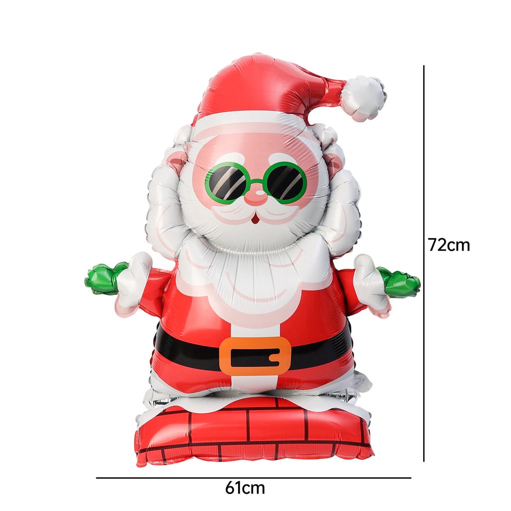 Large Standing Christmas Foil Balloon Xmas Tree Santa Claus Snowman Xmas Tree Inflatable Balloons Holiday Party Decor Kids Toys