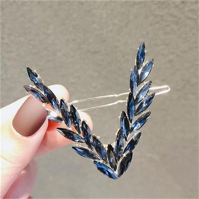 Luxury Shining Crystal Hair Clip For Women V Shape Buckle Hairpins Girls Hair Accessories Headwear Fashion Ornaments Gift
