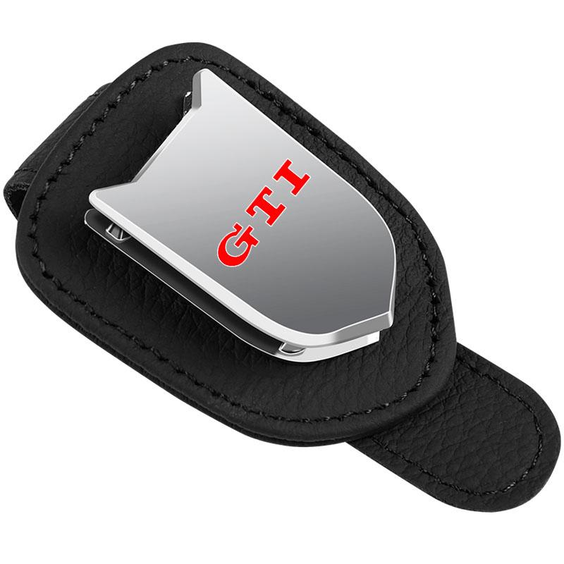 Efg1 1Pc Auto Sun Visor Glasses Box Sunglasses Clip Card Ticket Holder Stand Caps For VW GTI Jetta MK5 Golf Passat OEM 3B7 601 171