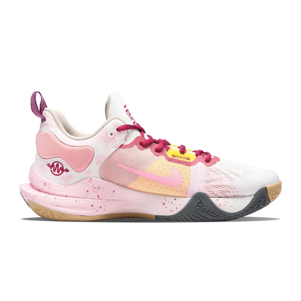 Nike Giannis Immortality 2 Breathable Moisture Wicking Coverage Low Top Basketball Shoes Men's White Yellow Pink DM0826-100(Team348-)