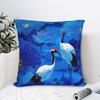 Chinese Style Crane Pillow Case Design Pillow Cover Retro Trendy Pillowcases For Sofa Home Decoration