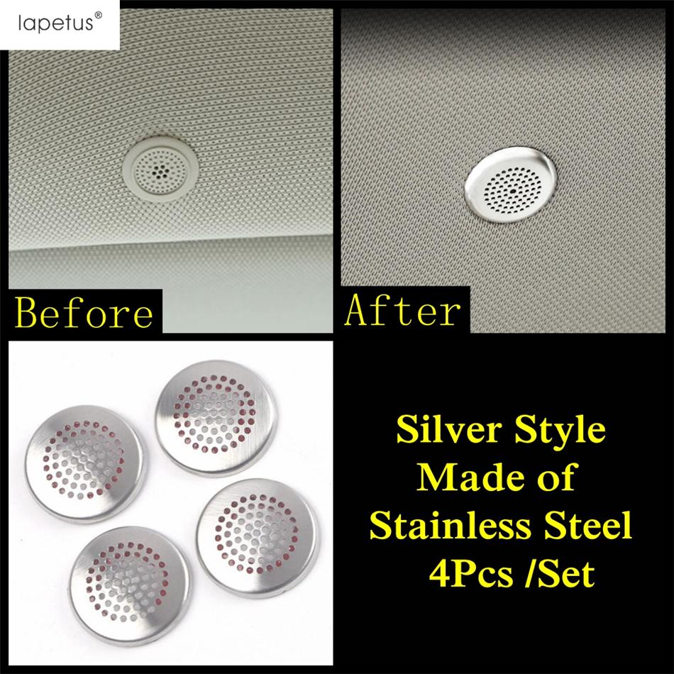 Car Roof Microphone Speaker Ring Circle Cover Trim Accessories Fit For Benz C Class W206  - 2025 / S Class W223  - 2025 Silver Style