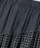 Yujen Vintage Frill Check Skirt_Navy
